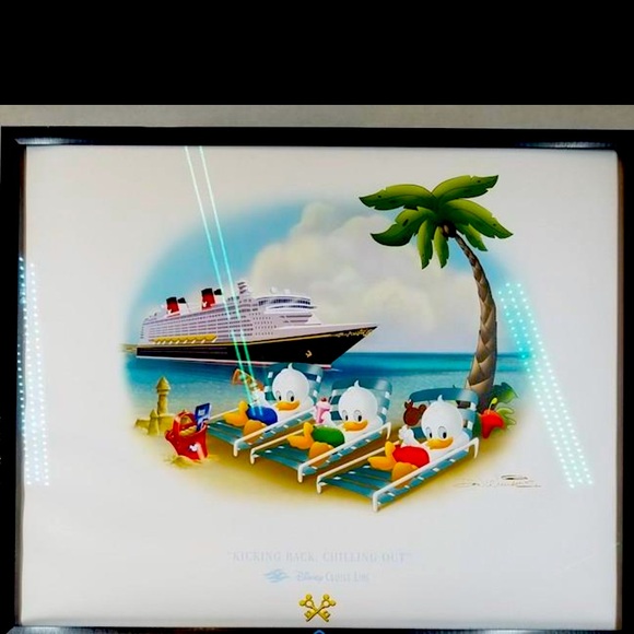 Disney Other - “Kicking Back, Chilling Out” Don Williams LE Disney Cruise Line 16 X 20